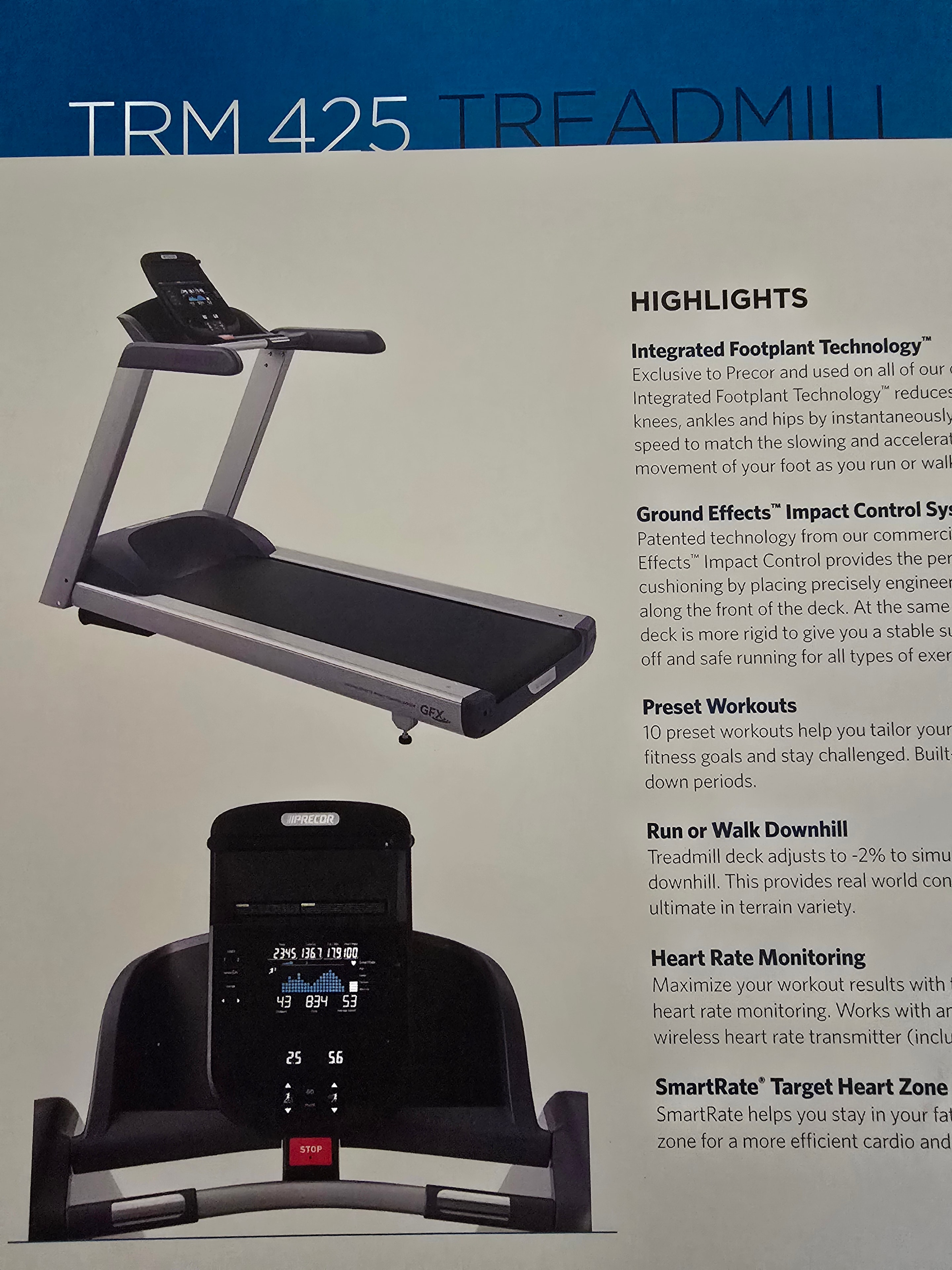 Precor TRM 425 Treadmill